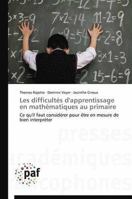 bokomslag Les Difficultés d'Apprentissage En Mathématiques Au Primaire