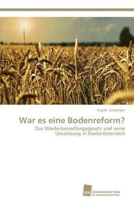 bokomslag War es eine Bodenreform?