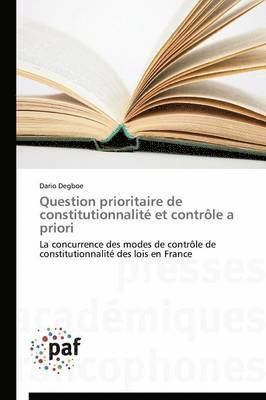 bokomslag Question Prioritaire de Constitutionnalité Et Contrôle a Priori