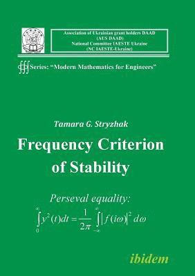Tamara G Stryzhak, Tamara G. Stryzhak - Frequency Criterion of Stability, Häftad