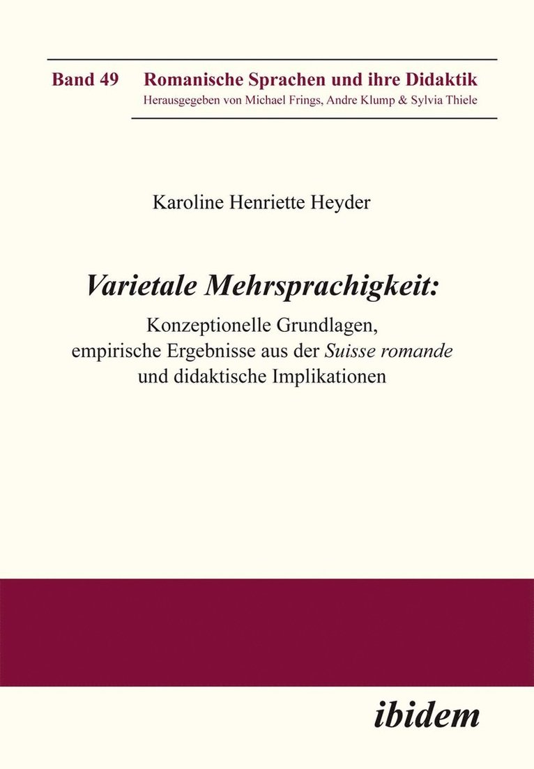 Karoline Henriette Heyder, Andre Klump, Michael Frings - Varietale Mehrsprachigkeit, Häftad