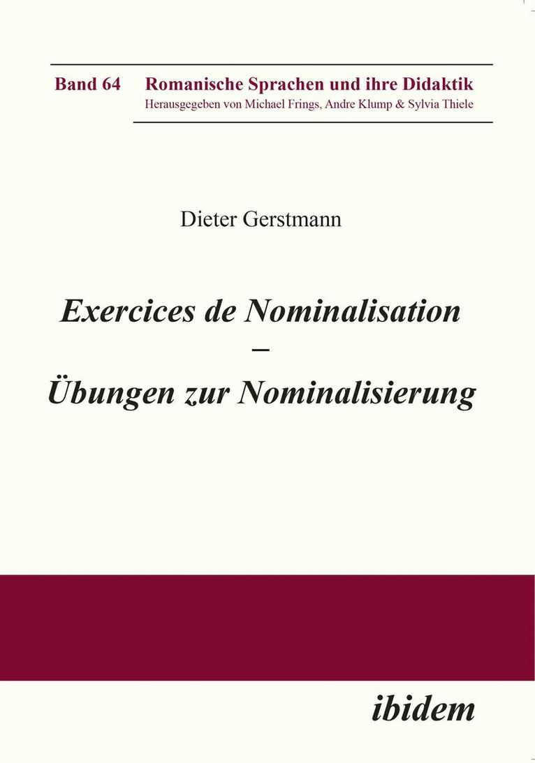 Exercices de nominalisation. bungen zur Nominalisierung im Franzsischen 1