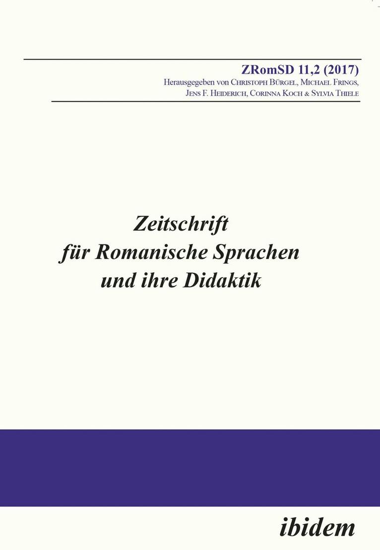 Zeitschrift fr Romanische Sprachen und ihre Didaktik 1