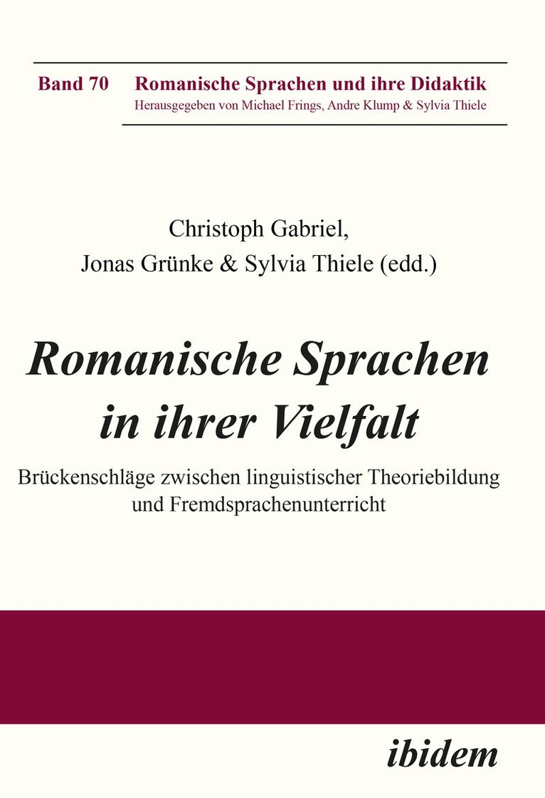 Sylvia Thiele, Jonas Gruenke, Christoph Gabriel - Romanische Sprachen in ihrer Vielfalt, Häftad