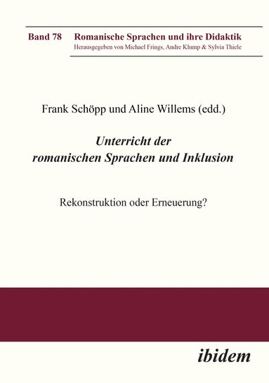 Frank Willems Schöpp, Frank Schöpp, Aline Willems - Unterricht der romanischen Sprachen und Inklusion, Häftad