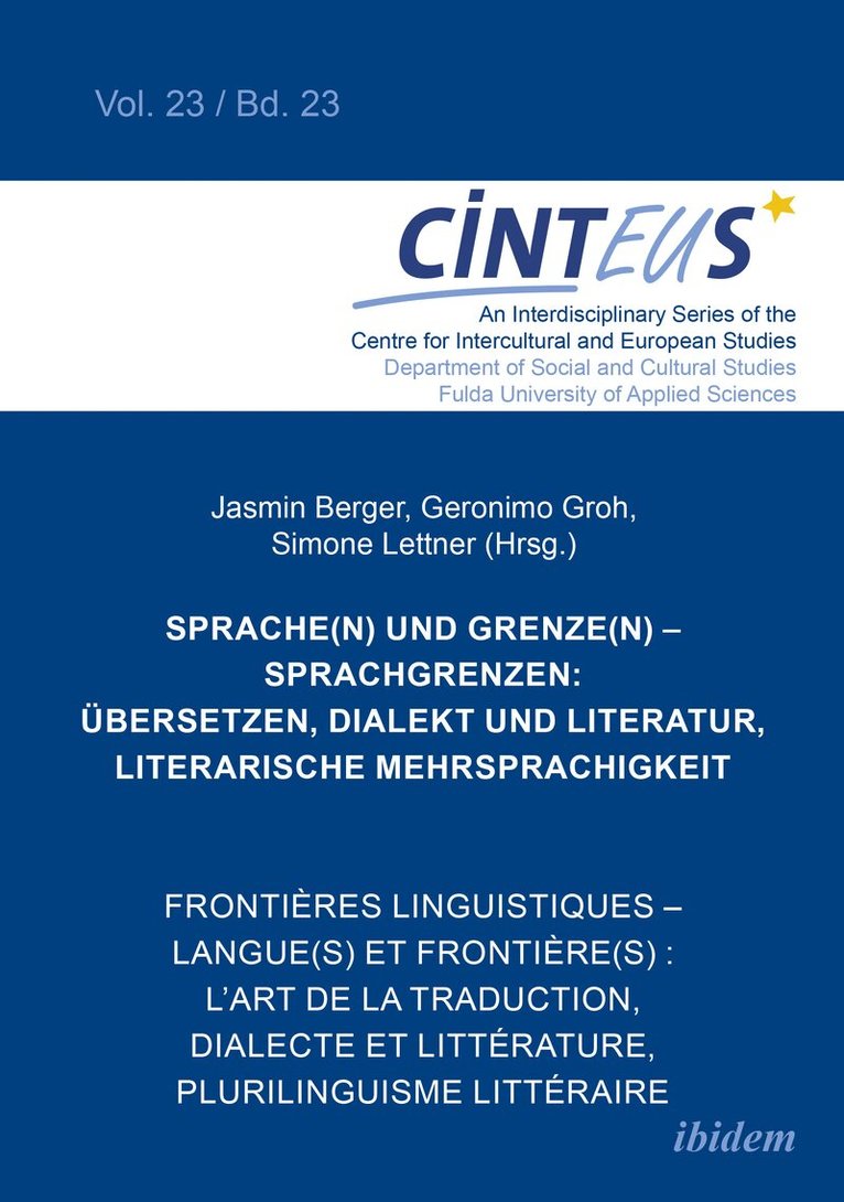 Jasmin Berger, Geronimo Groh, Simone Lettner - Sprache(n) und Grenze(n) – Sprachgrenzen: Übersetzen, Dialekt und Literatur, literarische Mehrsprachigkeit // Frontières linguistiques – langue(s) et frontière(s) : L’art de la traduction, dialecte et littérature, plurilinguisme littéraire, Häftad