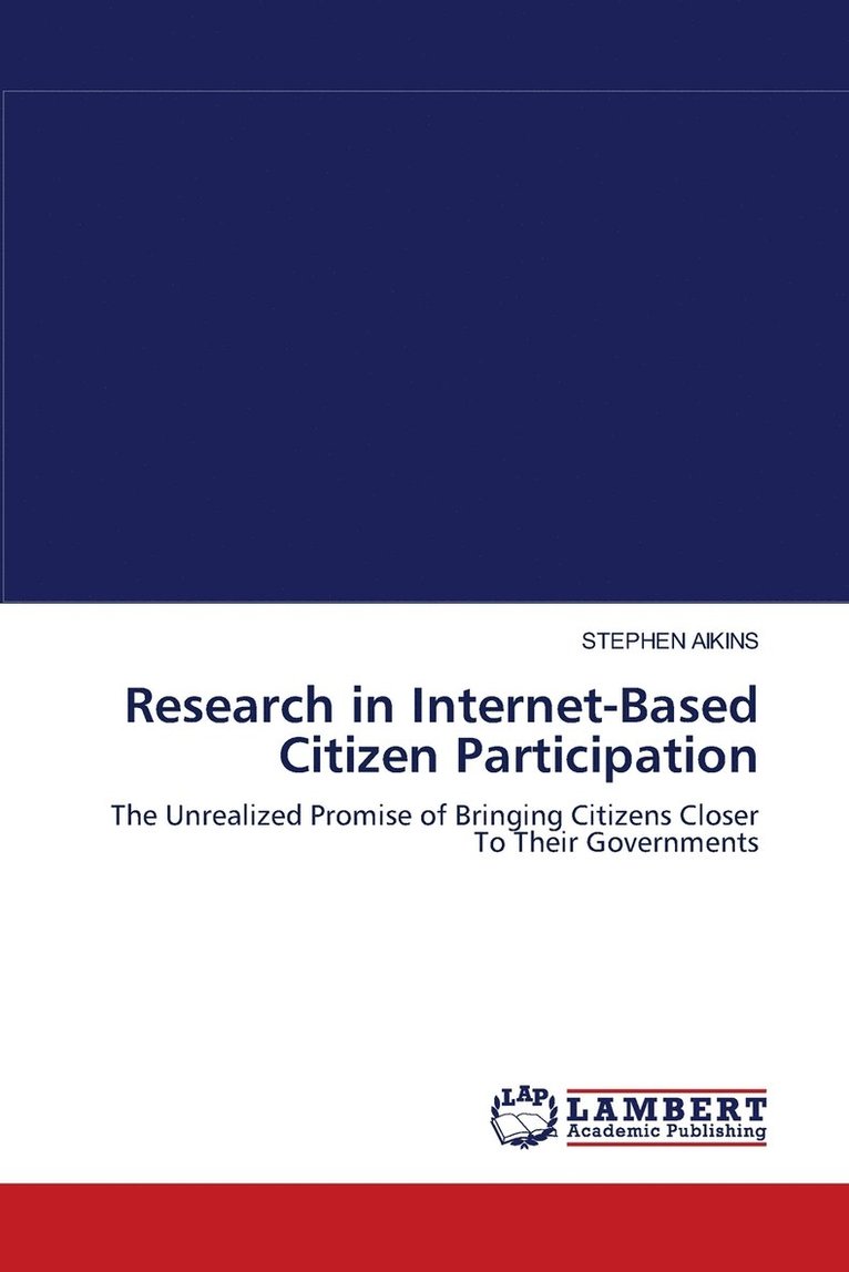 Research in Internet-Based Citizen Participation 1