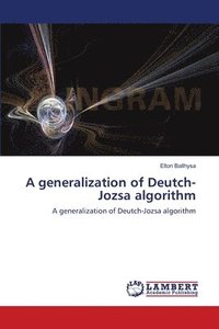 bokomslag A generalization of Deutch-Jozsa algorithm