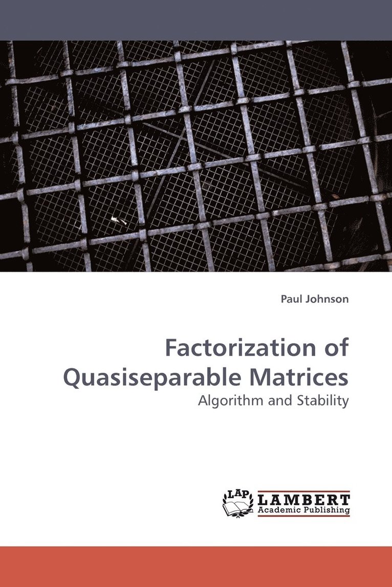 Factorization of Quasiseparable Matrices 1