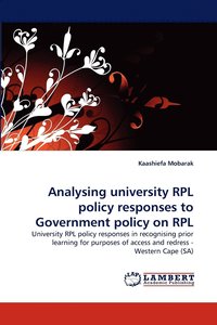 bokomslag Analysing University Rpl Policy Responses to Government Policy on Rpl