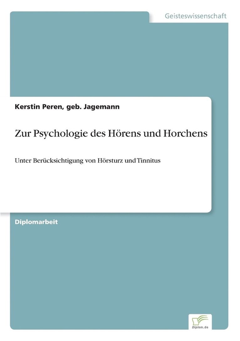 Zur Psychologie des Hrens und Horchens 1