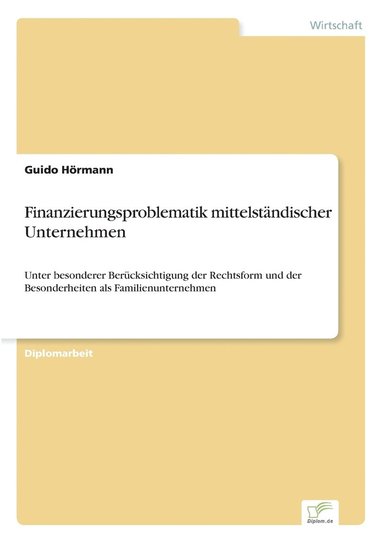 bokomslag Finanzierungsproblematik mittelstandischer Unternehmen