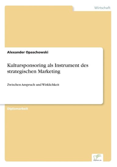 bokomslag Kultursponsoring als Instrument des strategischen Marketing