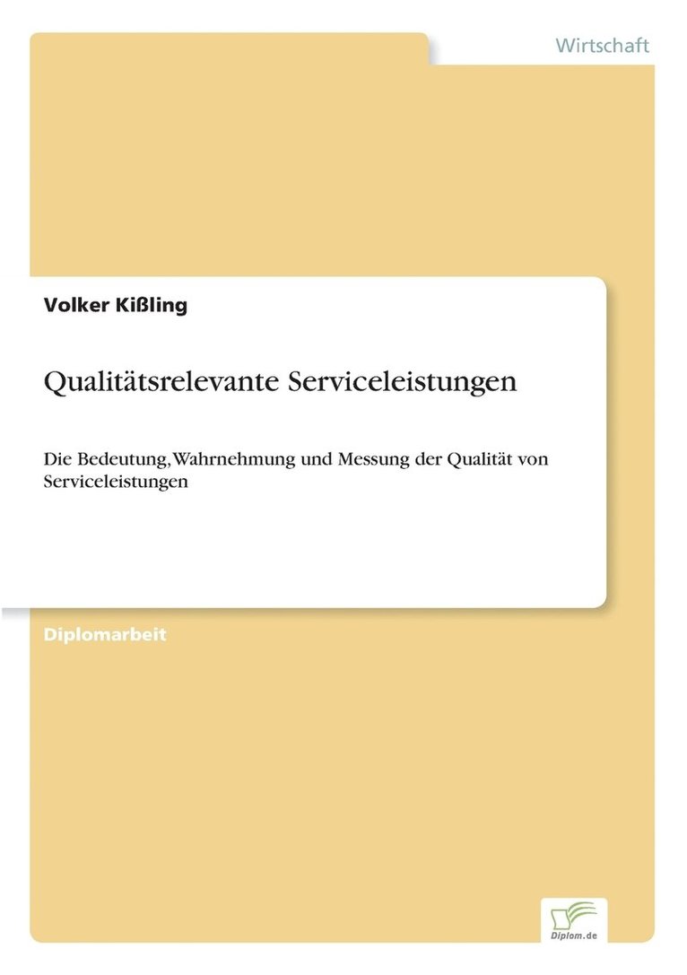 Qualitätsrelevante Serviceleistungen