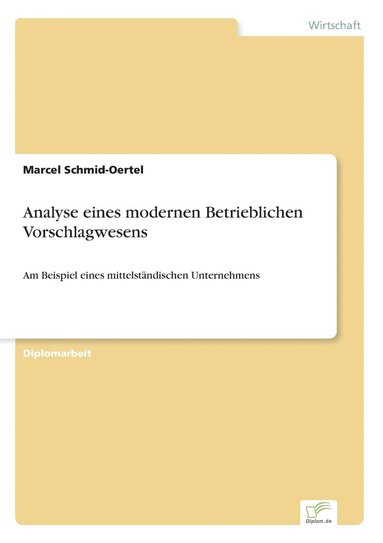 bokomslag Analyse eines modernen Betrieblichen Vorschlagwesens