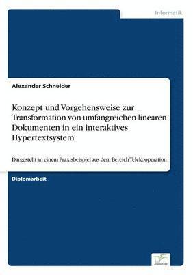 Alexander Schneider - Konzept und Vorgehensweise zur Transformation von umfangreichen linearen Dokumenten in ein interaktives Hypertextsystem, Häftad