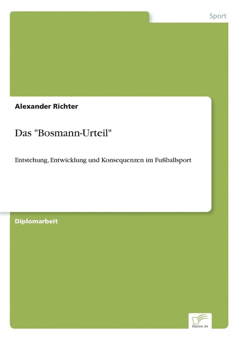 Das 'Bosmann-Urteil' 1