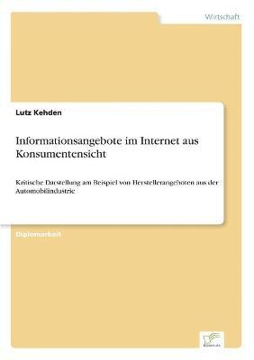 bokomslag Informationsangebote im Internet aus Konsumentensicht