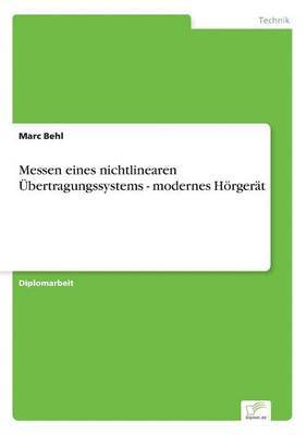 bokomslag Messen eines nichtlinearen bertragungssystems - modernes Hrgert