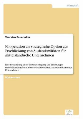 bokomslag Kooperation als strategische Option zur Erschlieung von Auslandsmrkten fr mittelstndische Unternehmen