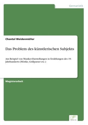Chantal Weidenmüller - Problem des künstlerischen Subjekts, Häftad