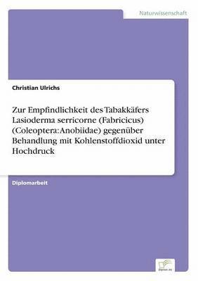 bokomslag Zur Empfindlichkeit des Tabakkfers Lasioderma serricorne (Fabricicus) (Coleoptera