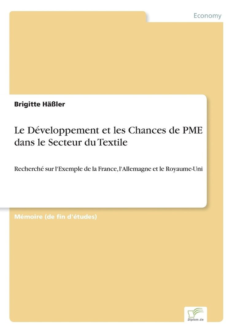 Le Dveloppement et les Chances de PME dans le Secteur du Textile 1