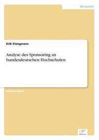 bokomslag Analyse des Sponsoring an bundesdeutschen Hochschulen