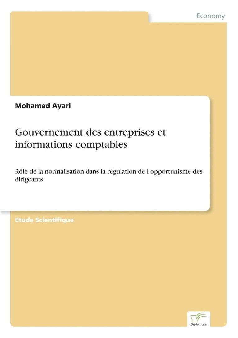 Gouvernement des entreprises et informations comptables 1