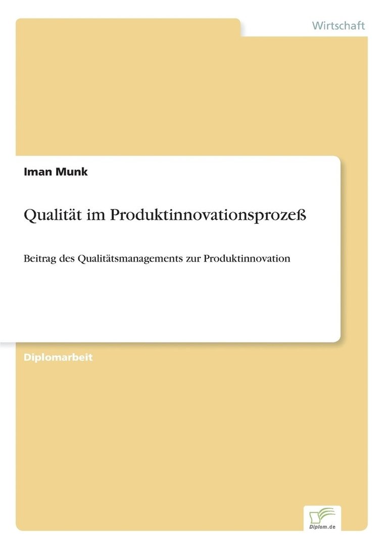 Qualitt im Produktinnovationsproze 1