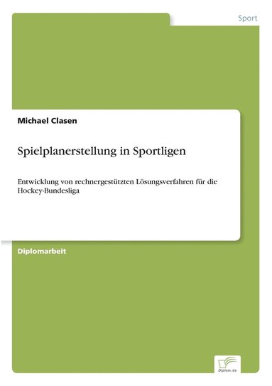 bokomslag Spielplanerstellung in Sportligen