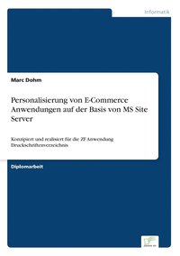 bokomslag Personalisierung von E-Commerce Anwendungen auf der Basis von MS Site Server