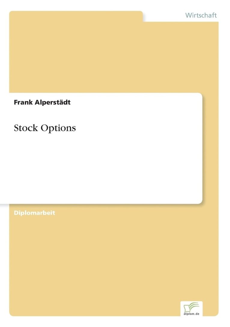 Frank Alperstädt - Stock Options, Häftad