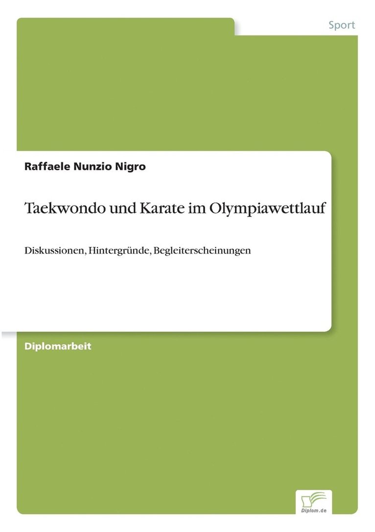 Taekwondo und Karate im Olympiawettlauf 1