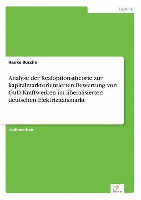 Hauke Busche - Analyse der Realoptionstheorie zur kapitalmarktorientierten Bewertung von GuD-Kraftwerken im liberalisierten deutschen Elektrizitätsmarkt, Häftad