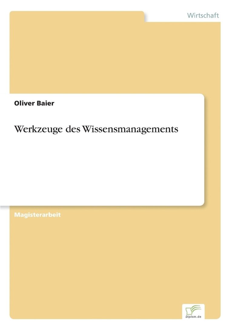 Werkzeuge des Wissensmanagements 1