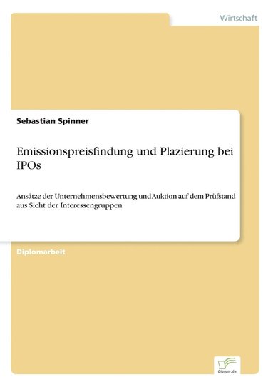 bokomslag Emissionspreisfindung und Plazierung bei IPOs