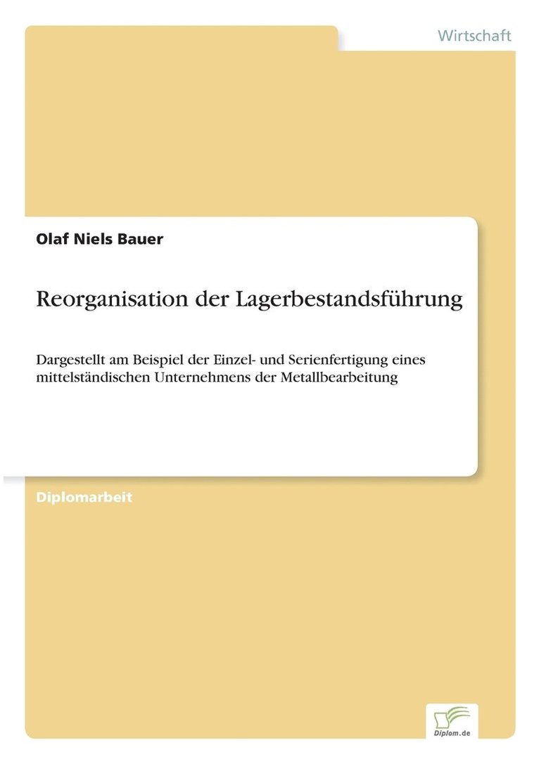 Reorganisation der Lagerbestandsfhrung 1