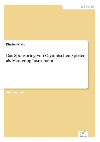 bokomslag Sponsoring von Olympischen Spielen als Marketing-Instrument
