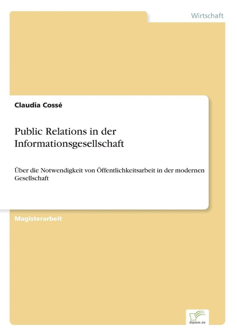Public Relations in der Informationsgesellschaft 1