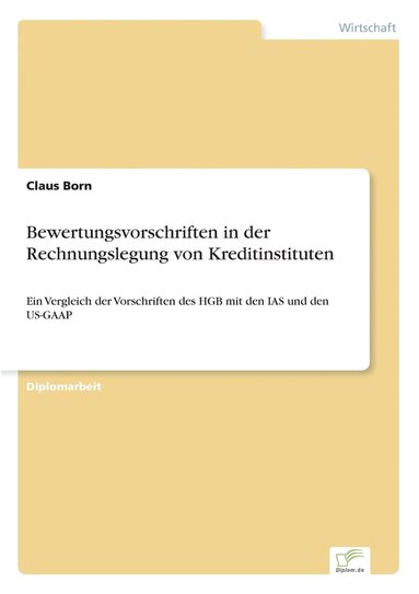 bokomslag Bewertungsvorschriften in der Rechnungslegung von Kreditinstituten