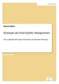 bokomslag Konzepte des Total Quality Managements