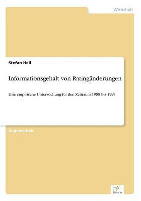 bokomslag Informationsgehalt von Ratingnderungen