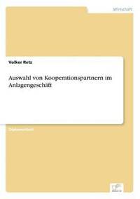 bokomslag Auswahl von Kooperationspartnern im Anlagengeschäft