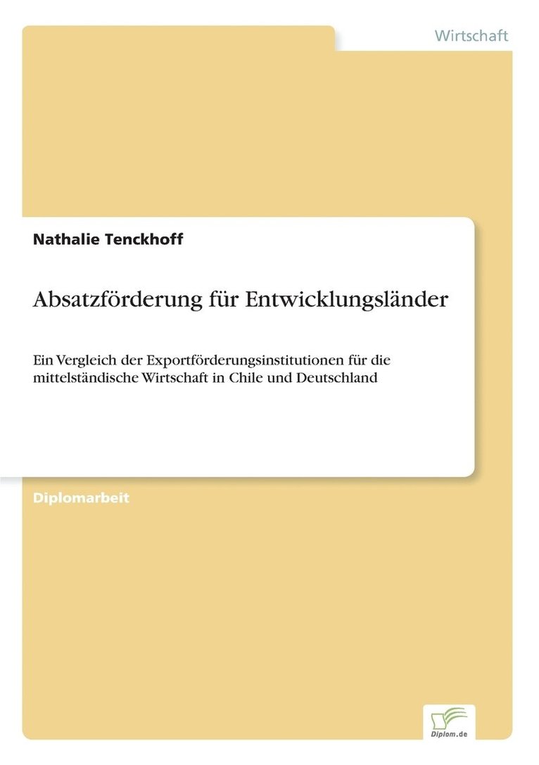 Absatzfoerderung fur Entwicklungslander 1