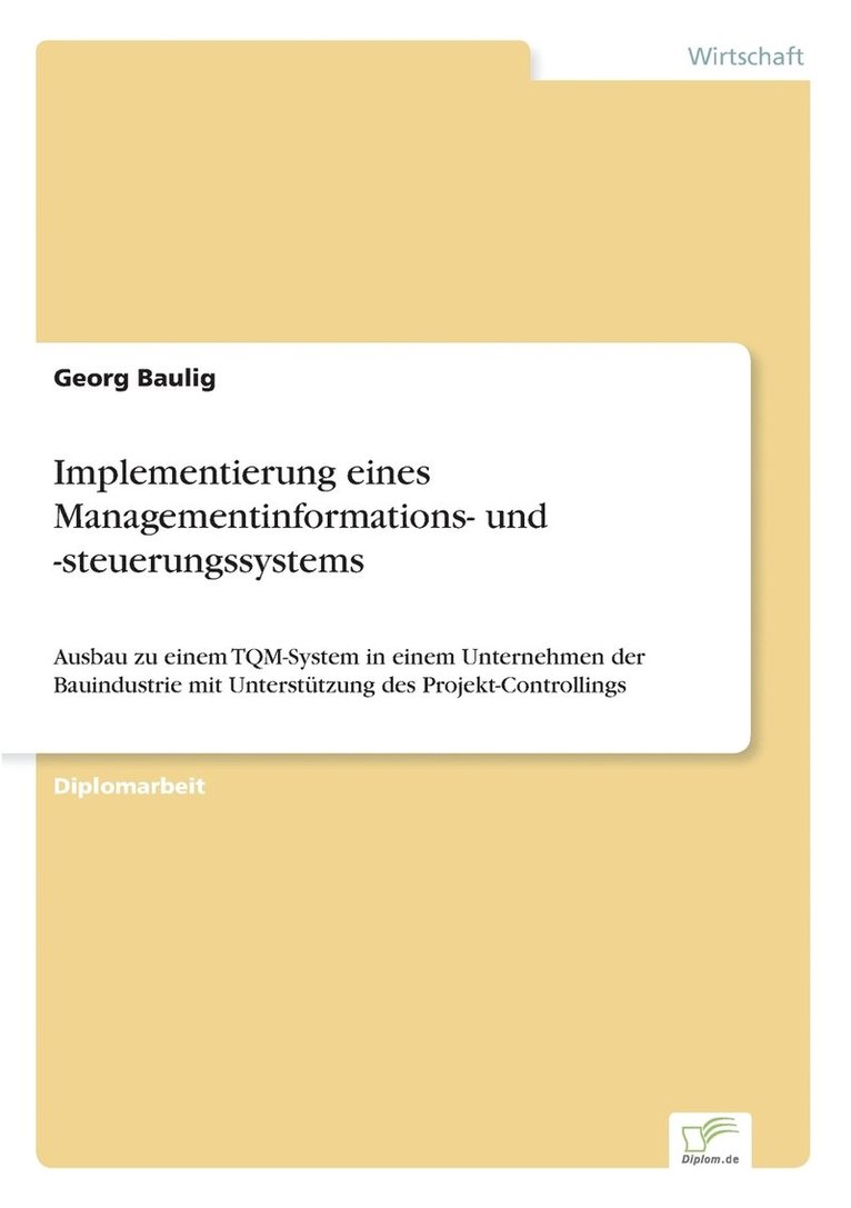 Implementierung eines Managementinformations- und -steuerungssystems 1