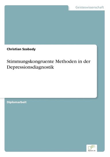 bokomslag Stimmungskongruente Methoden in der Depressionsdiagnostik