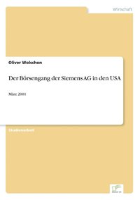 bokomslag Der Boersengang der Siemens AG in den USA