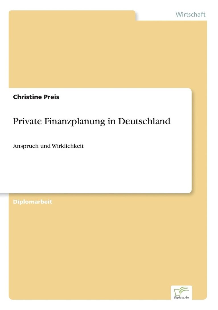 Private Finanzplanung in Deutschland 1