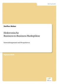 bokomslag Elektronische Business-to-Business-Marktpltze